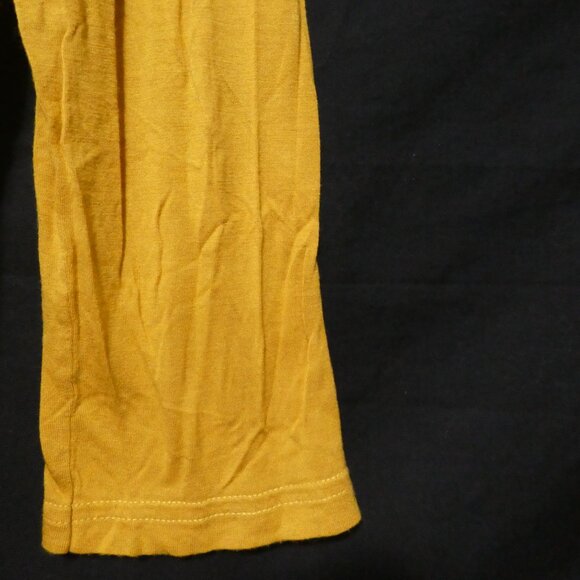 H&M | medium | Ruffled Yellow Rayon Long Sleeve Knit Shirt - Picture 9 of 16